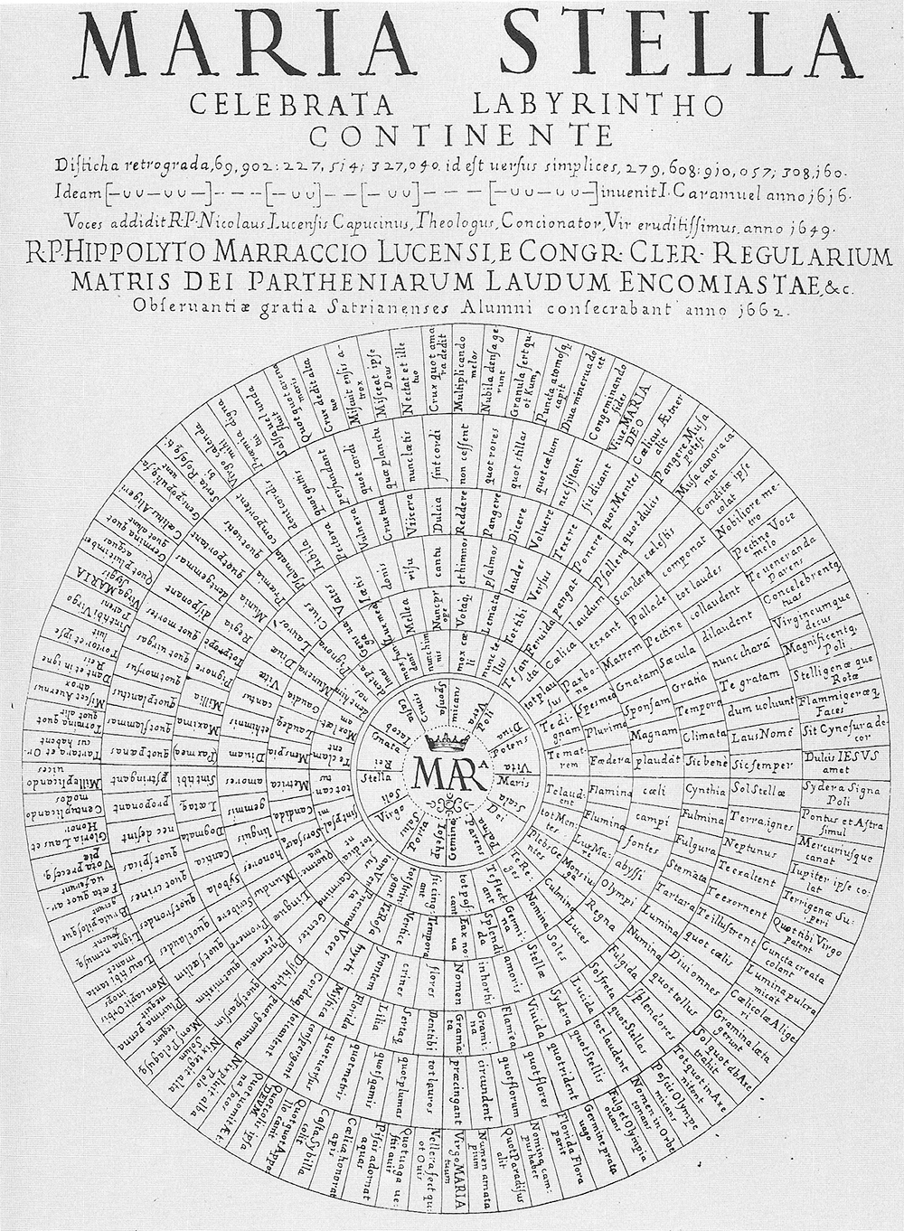 Figure poem from 1663 in the shape of a ring
